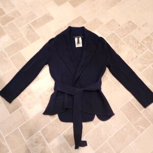 BCBGMaxAzria Merino Wool Jacket Cardigan Shawl Collar XS with Belt